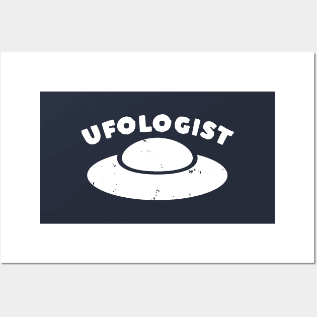 Retro Vintage Sci Fi UFOlogist Wall Art by happinessinatee